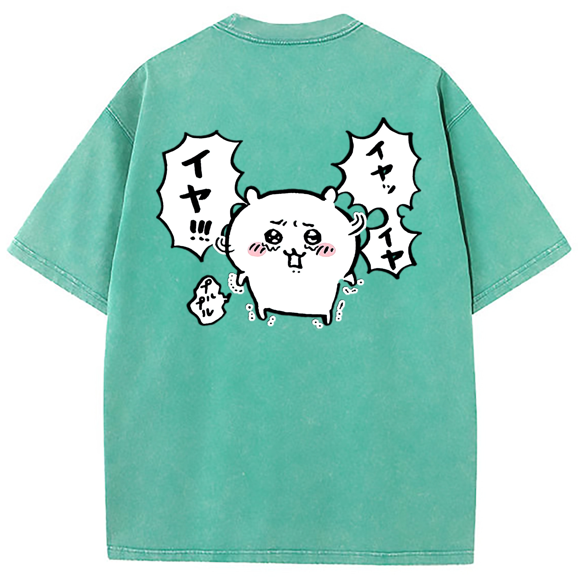 （画像用） ちいかわ ちいかわ Chii-kawa chiikawa 綿100% ヴィンテージ風 半袖Tシャツ（背面プリント）
